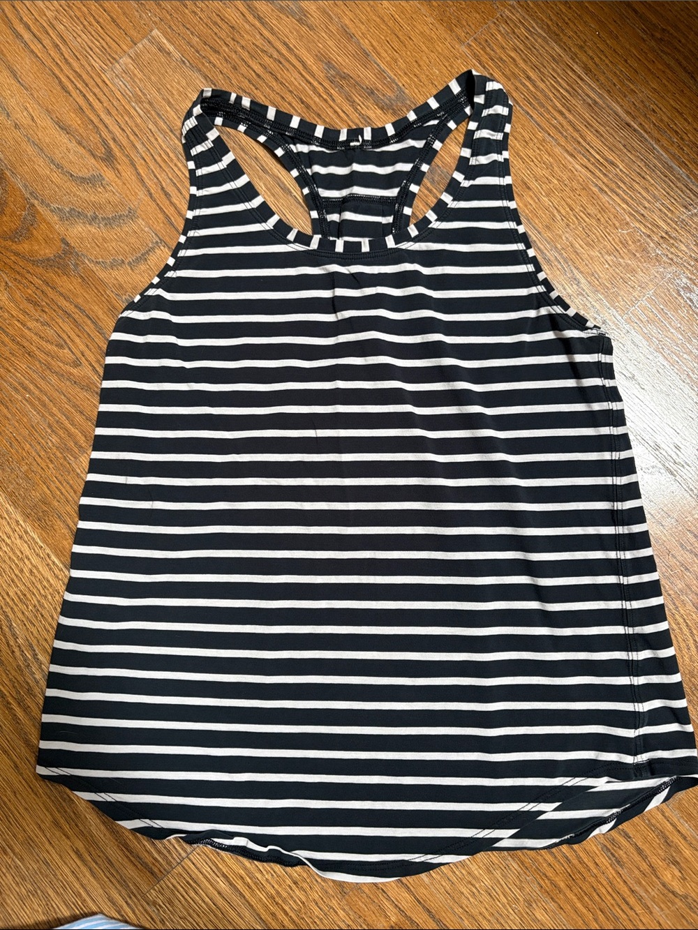 {Lululemon} Love Tank Pleated in Yachtie Stripe Black Chrome - Womens 6